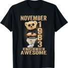 November 1983 40th Birthday 2023 40 Years Of Being Awesome T-Shirt