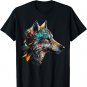Wolf Colourful Animal Print Artwork Polygon Wolf T-Shirt