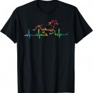 Horse Heartbeat Watercolor Horse Lovers Gift T-Shirt