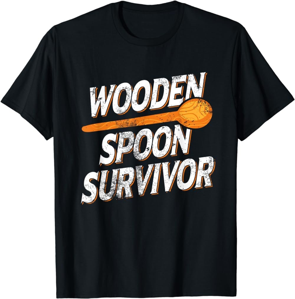 Funny Retro Vintage Wooden Spoon Survivor T-Shirt