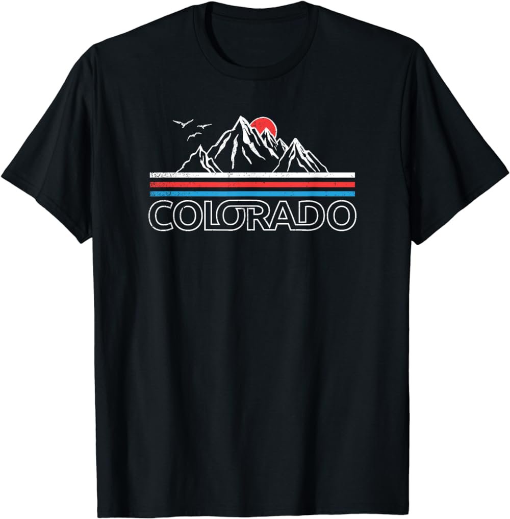 Colorado Mountains Colorado Retro Vintage Classic 80s Tee T-Shirt