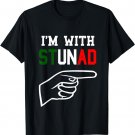 I'm With Stupid T Shirt Funny Stunad Italian Sayings Quotes