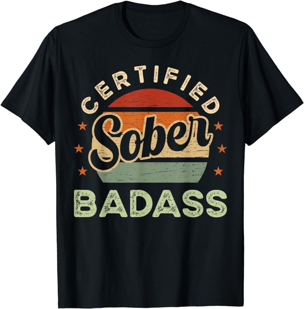 Sober I Sobriety Wine AA Anonymous Drinking Party T-Shirt