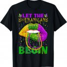 Let The Shenanigans Begin Mardi Gras Lips Kids Men Women T-Shirt
