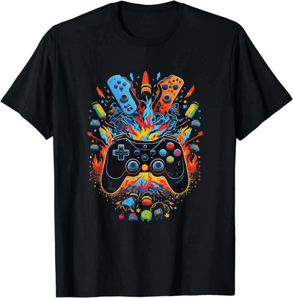 Gamer Aesthetic Graphic Gaming Video Games Boys Teens Kids T-Shirt