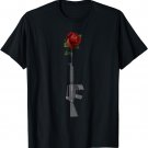 Make Peace not War - Gun with Rose T-Shirt