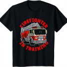 Kids Firefighter In Training Boys Fire Truck Toddler T-Shirt