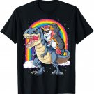 Dachshund Unicorn Dinosaur T rex T shirt Kids Girls Rainbow