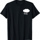Cool Cloud Rain Pocket Heart Print Tee