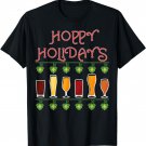 Hoppy Holidays Funny Ugly Sweater Style Shirt for Beer Lover