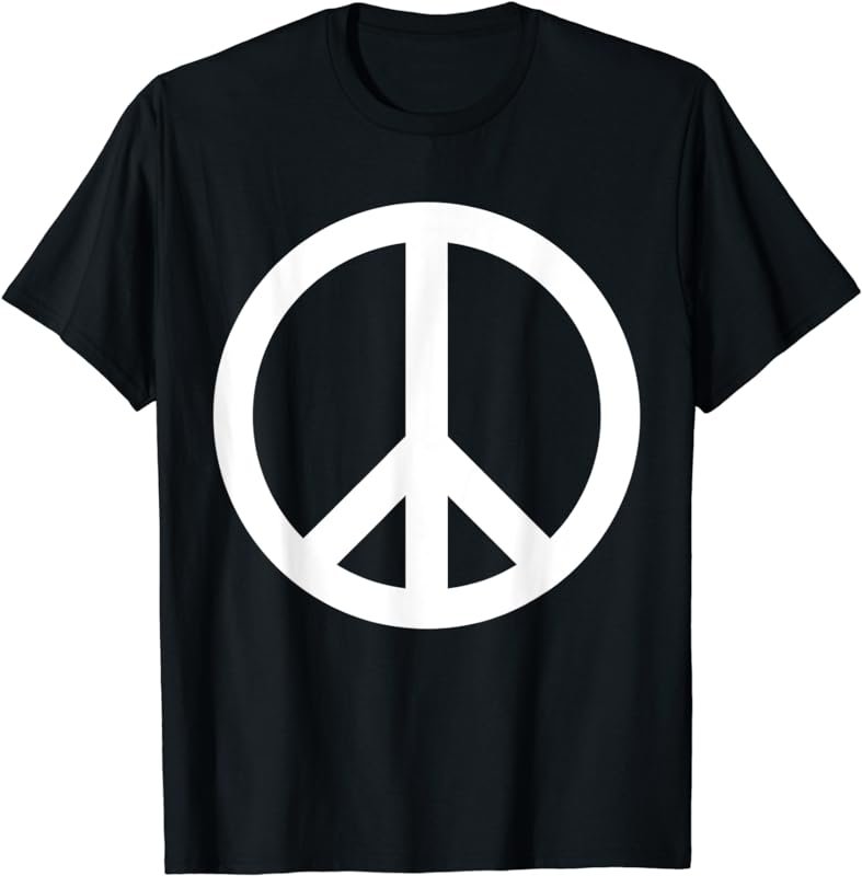 White Peace Sign T-Shirt