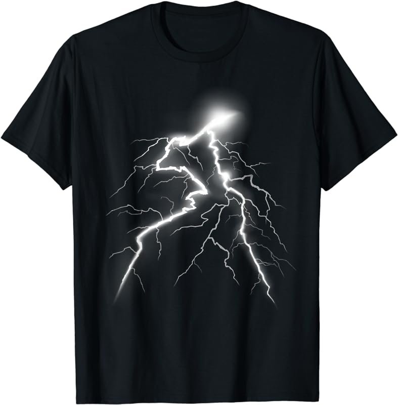 LIGHTNING T-shirt Thunder Lightning Bolt Storm Strikes
