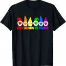 LOVE LGBT Rainbow Gnomes LGBTQ Couple Squad Gay Lesbian T-Shirt