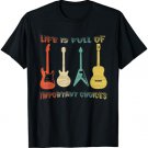 Vintage Guitar T-Shirt Acoustic and Electric Guitar Gift Men