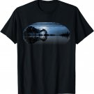 Guitar Sunset Sky Trees City Lake Reflection Special Design T-Shirt