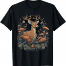 Cottagecore Aesthetic Cute Floral Deer Graphic Girls Women T-Shirt