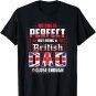 Funny British Father Dad T-shirt Perfect Britain Flag Text