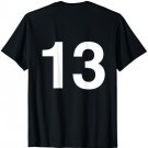 Number 13 Numbered Shirt Number on Back