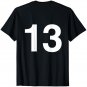 Number 13 Numbered Shirt Number on Back