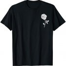 Skull Head Skeleton Rose Halloween Black Gothic Graphic T-Shirt