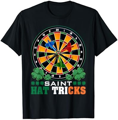 Saint Hat Tricks Darts Player Shamrock Saint Patricks Day T-Shirt