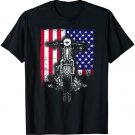 Motorcycle Rider Bike Riding US Flag American Pride Biker T-Shirt