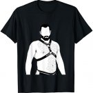 Gay Leather Gay Daddy Man Bear Kink Fetish BDSM Gay Beard w T-Shirt