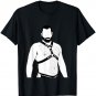 Gay Leather Gay Daddy Man Bear Kink Fetish BDSM Gay Beard w T-Shirt