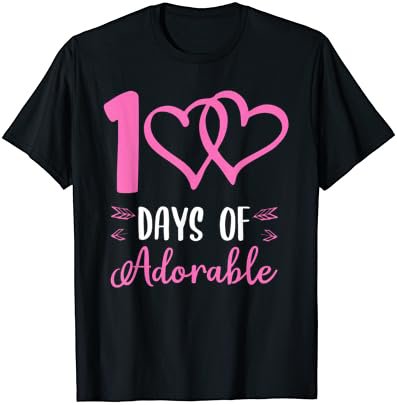 Elementary 100th Day of School - 100 Days of Adorable Quote T-Shirt