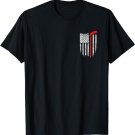 Hockey American Flag T-shirt Hockey Tee Shirts