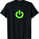 Crazy Neon Green Power Button Tee Shirt