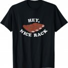 Hey Nice Rack of Barbecue Ribs Funny BBQ t-shirt, white