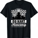 Go Kart Racing Funny White Silhouette T-Shirt