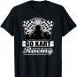 Go Kart Racing Funny White Silhouette T-Shirt
