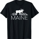 Maine Moose and Mountains - ME Moose T-Shirt