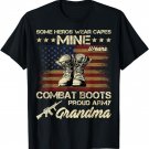 Some Heros Wear Capes Mine Wears Combat Boots Army Grandma T-Shirt