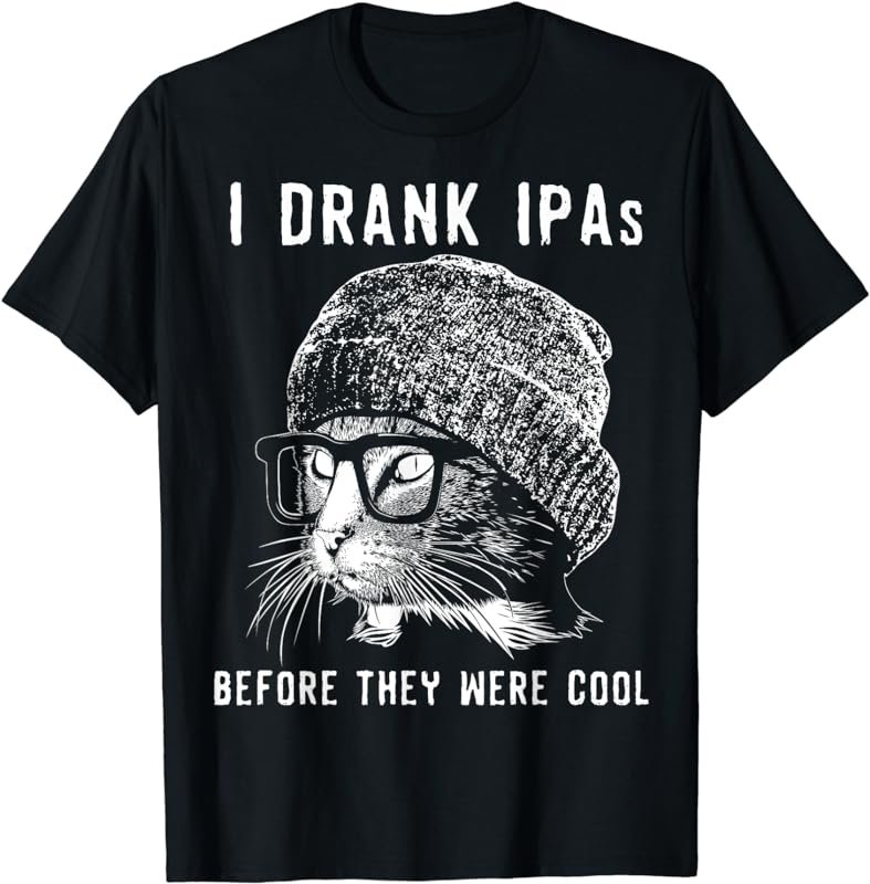 Funny Cat Beer IPA T Shirts for Women Funny Cat Lover Gift