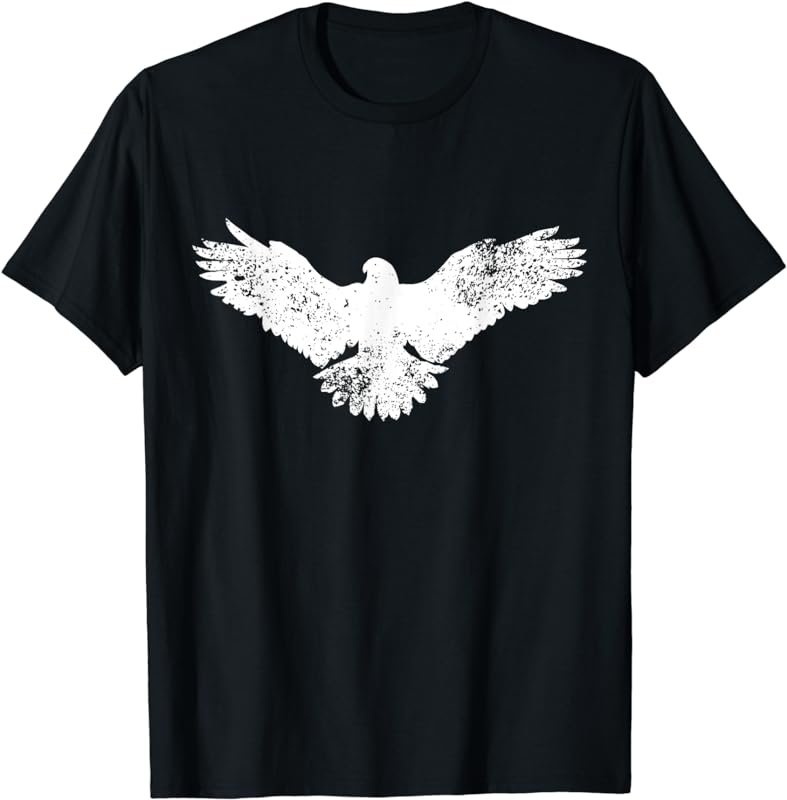 Distressed Grunge Eagle Print - Vintage Eagle T-Shirt