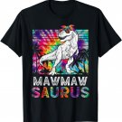 Mawmawsaurus Dinosaur Mawmaw Saurus Family Matching Tie Dye T-Shirt