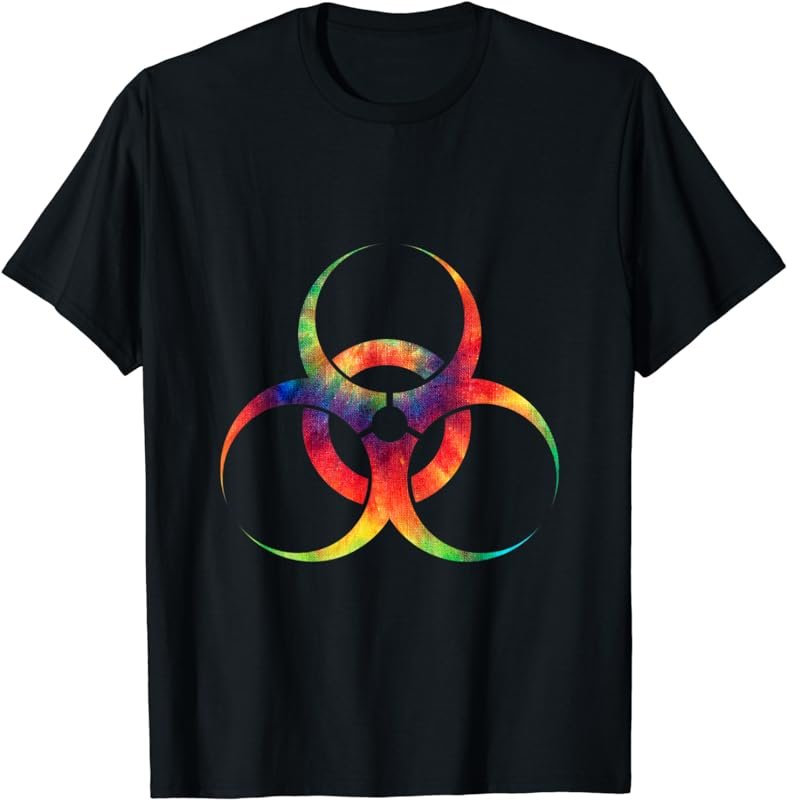 Tie Dye Nuclear Waste Toxic Symbol Tie Dyed T Shirt T-Shirt