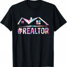 Tie Dye Hashtag Realtor Real Estate Agent Business Funny T-Shirt