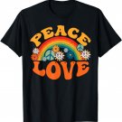 PEACE SIGN LOVE 1960s 1970s Shirt Tie Dye Groovy Hippie T-Shirt