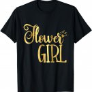 Flower Girl Girls Kids T-Shirt Wedding Party Bride Groom