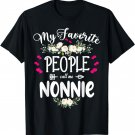 My Favorite People Call Me Nonnie Shirt Floral Mother's Day T-Shirt