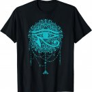 Egyptian symbol - Eye Of Horus Mandala - teal T-Shirt