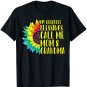 My Greatest Blessings Call Me Mom Grandma Sunflower Tie Dye T-Shirt