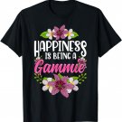 Happiness Is Being A Gammie Shirt Mothers Day Floral Gift T-Shirt