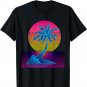 Vaporwave Digital Art Palm Tree & Sunset Retro 80s Beach Art T-Shirt