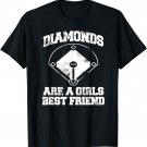 Diamonds Are A Girl's Best Friend Baseball T-shirt For Women