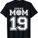 Custom Proud Volleyball Mom Number 19 Personalized Women T-Shirt